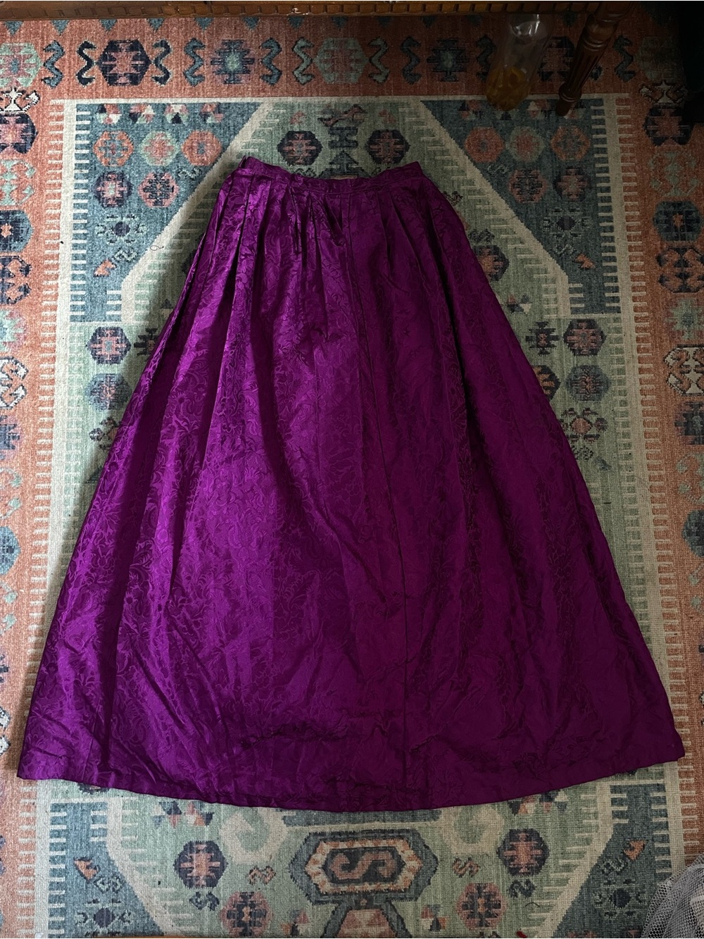 Oscar de la Renta Deep Purple Maxi Skirt